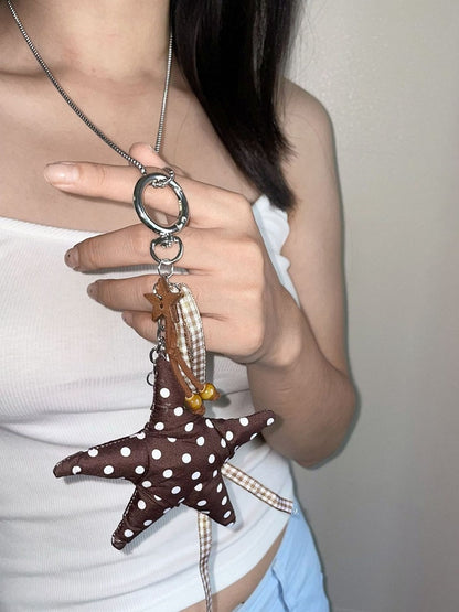 Polka Dot Star Keychain - Kiwi Store