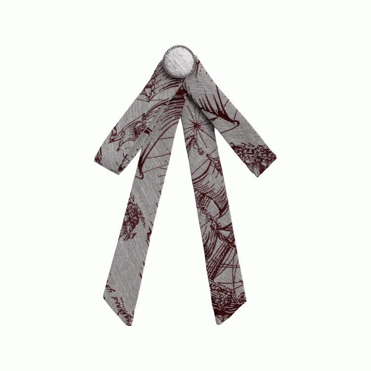Krawatte Rotwein Schleife Jacquard