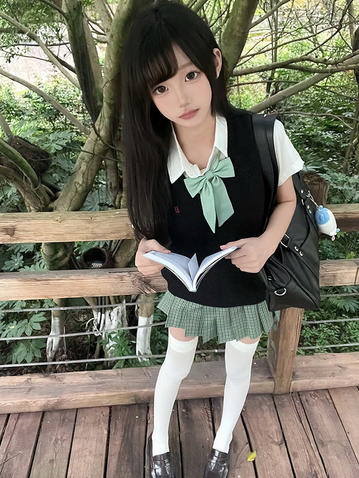 Letter Options 8 Preppy Uniform Vest JK Color Embroidery Style
