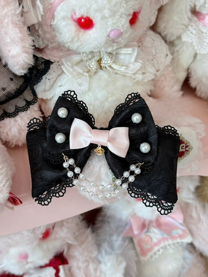 Options And Bowknot Beaded Floral Charm Color Hairclip 4