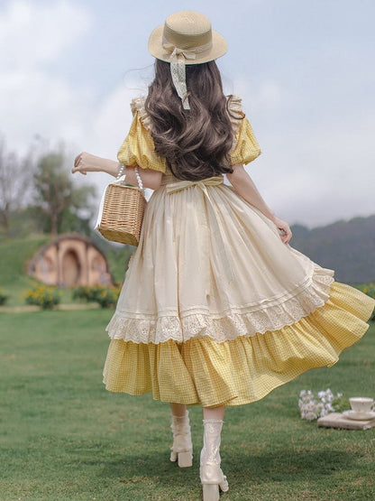 Spitzenbesatz aus Baumwolle in Beige für Überkleider