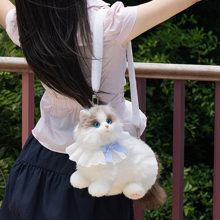 Cat Options Crossbody 3 Realistic Plush Bag