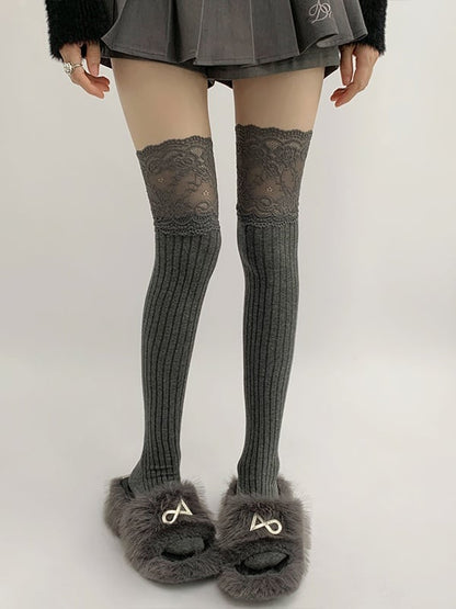 Stockings Paneled Colors 5 Lace