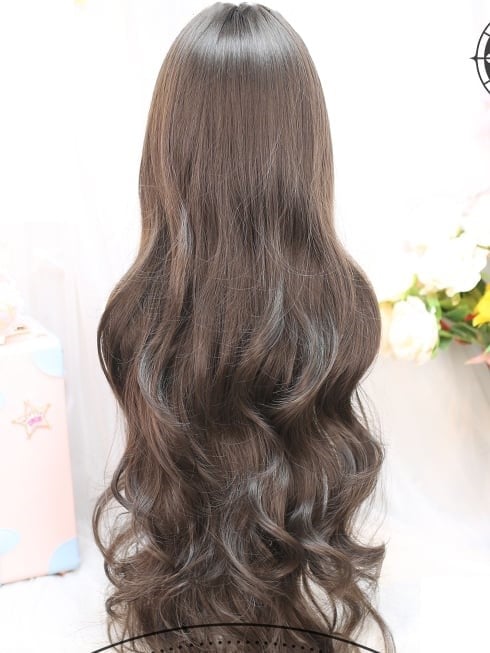 Pink/Black/Dark Long Brown/Light Brown/Blonde/Grey Wavy 75-80cm