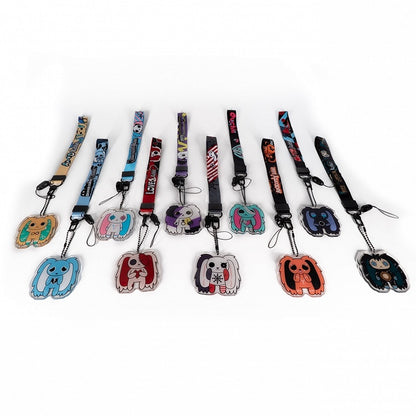 Guro Bunny Lanyard Kawaii 10 Designs with Two Cartoon Keychain/Phone Options Strap Detachable