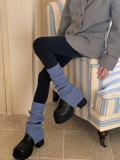 Slouchy Ribbed Knit Warmers Leg