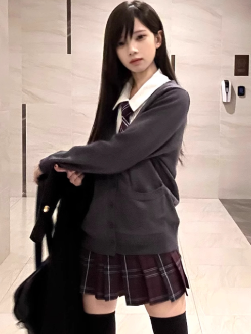 V-neck Cardigan 7 Knitted Color Options