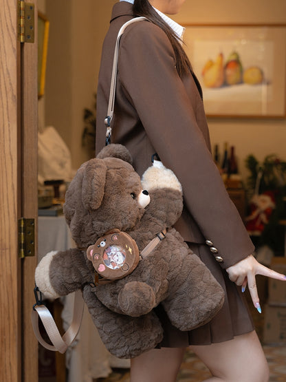 Keychain Plush Small/Middle/Large Bag Brown Backpack/Crossbody Size Bear +