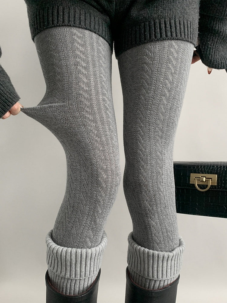 Cuff Tights Colors) Cable Knit (3