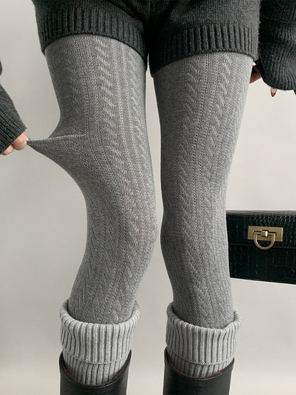 Cuff Tights Colors) Cable Knit (3
