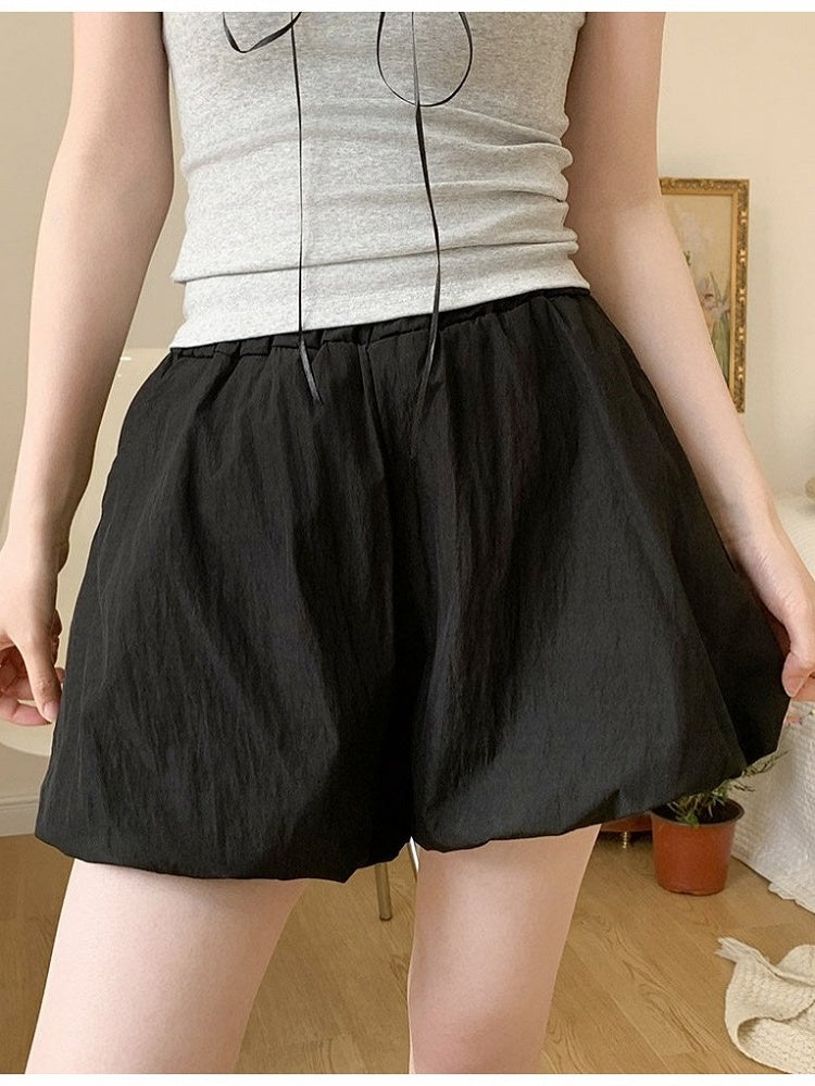 Loose Kawaii Style Bubble Shorts in 3 Colors - Lan Jian Chuan