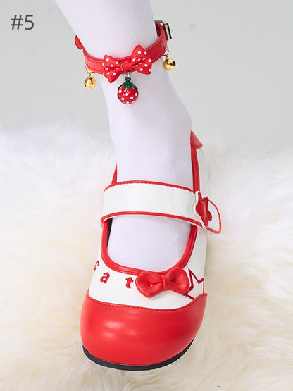 Süße, verstellbare Beinschlaufe mit Schnalle, Glöckchen und Anhänger