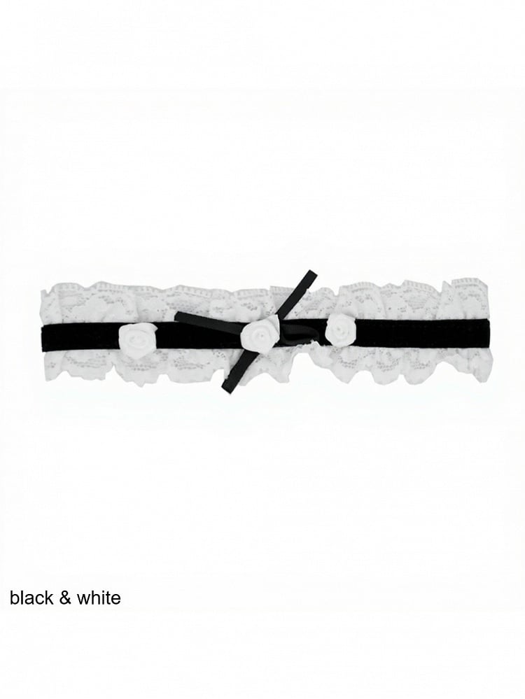 Lace Trim Bow Leg Garter - ModaSwings