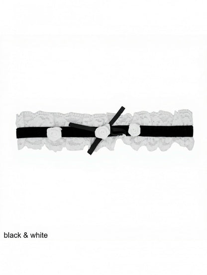 Lace Trim Bow Leg Garter - ModaSwings