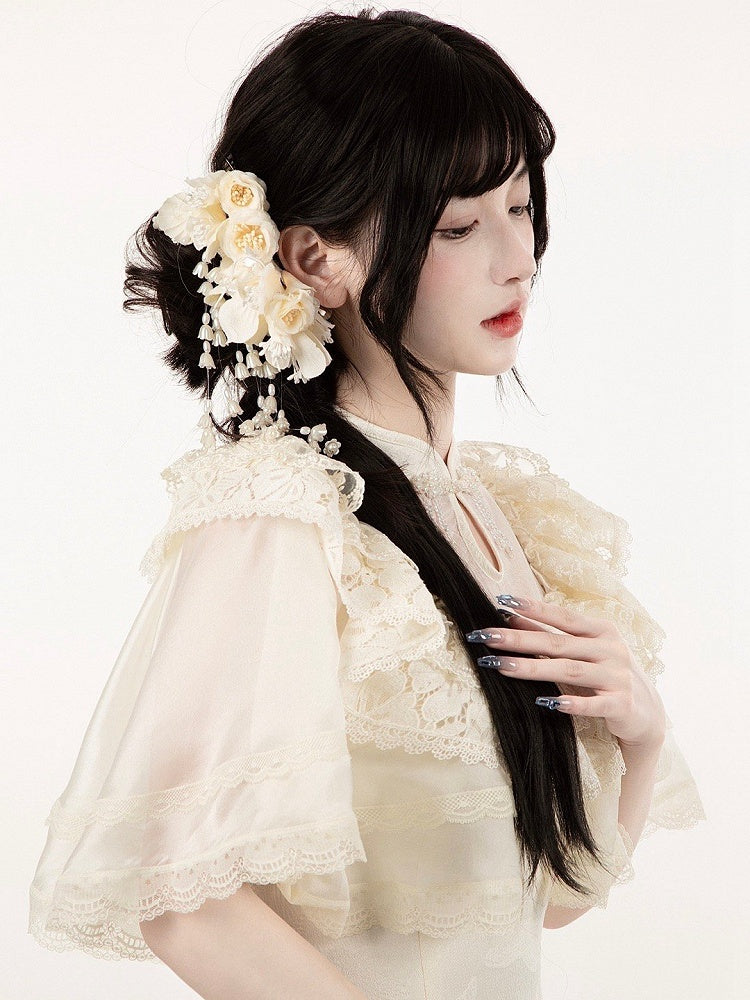 Hairclip Floral Creamy Design