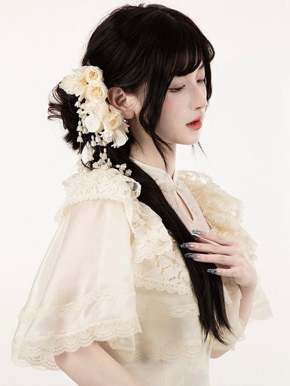 Hairclip Floral Creamy Design