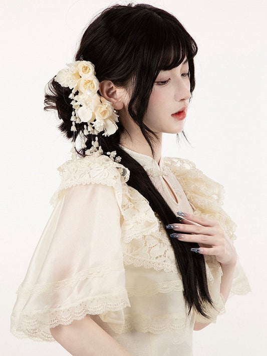 Hairclip Floral Creamy Design