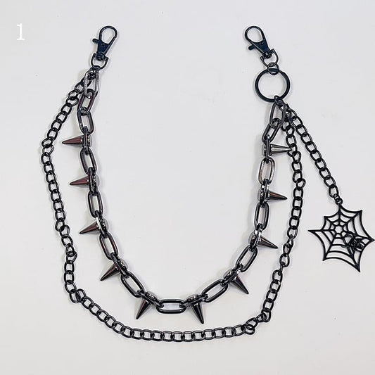 チェーンブラックドレス装飾オプション2スタッドアクセサリー