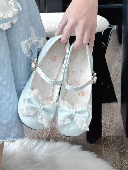 Adjustable Leather Blue Shoes PU - Buckle Sweet Bear