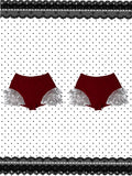 Red/White Ruffles Dot Tiered Shorts Polka with Trim Christmas Gothic