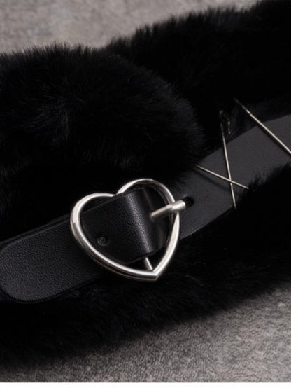 And Details Red With Hairband Pattern Heart Cat Bowknot Ear Black Plaid Buckle