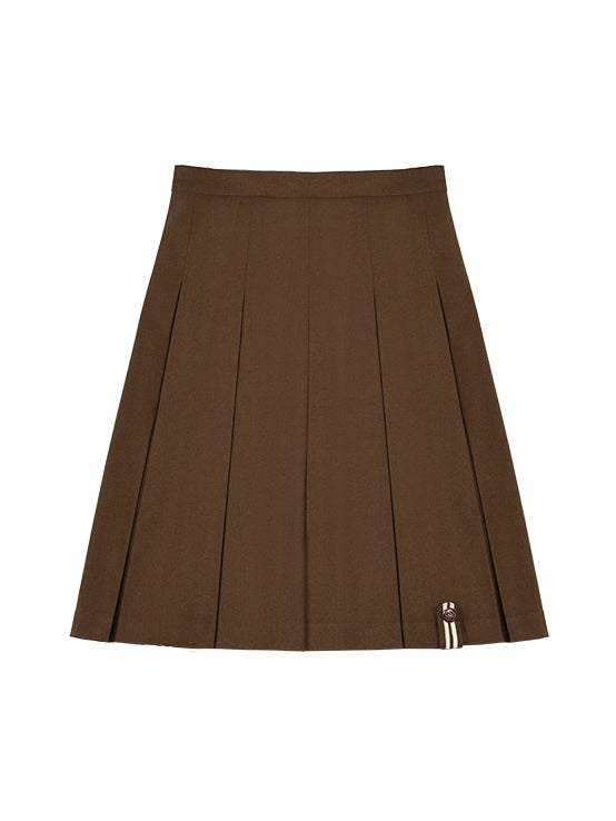 Skirt JK Brown Uniform Box Pleat