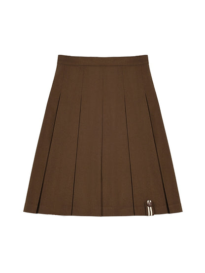 Skirt JK Brown Uniform Box Pleat
