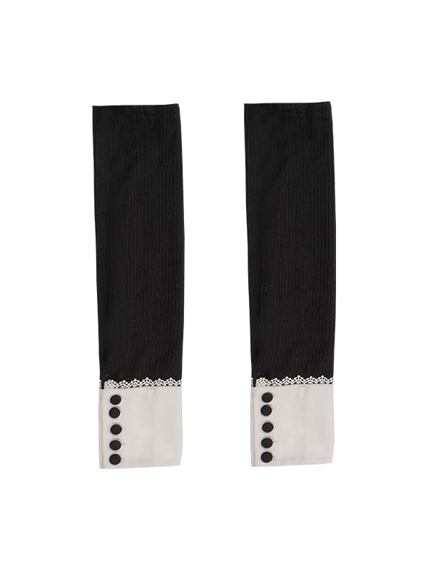 Black and White Detachable Sleeves