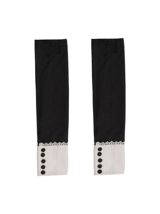 Black and White Detachable Sleeves