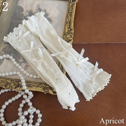 Aushöhlen Option Wärmer/Tüll Strumpfhosen/Bowknot Fischnetz Multicolor Socken Bein