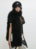 Black Plush Scarf