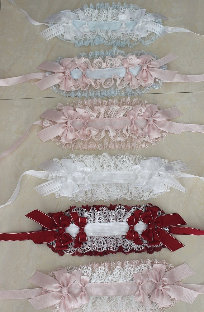 Hairband Lace Bow Ruffled (Multi-Colorways)