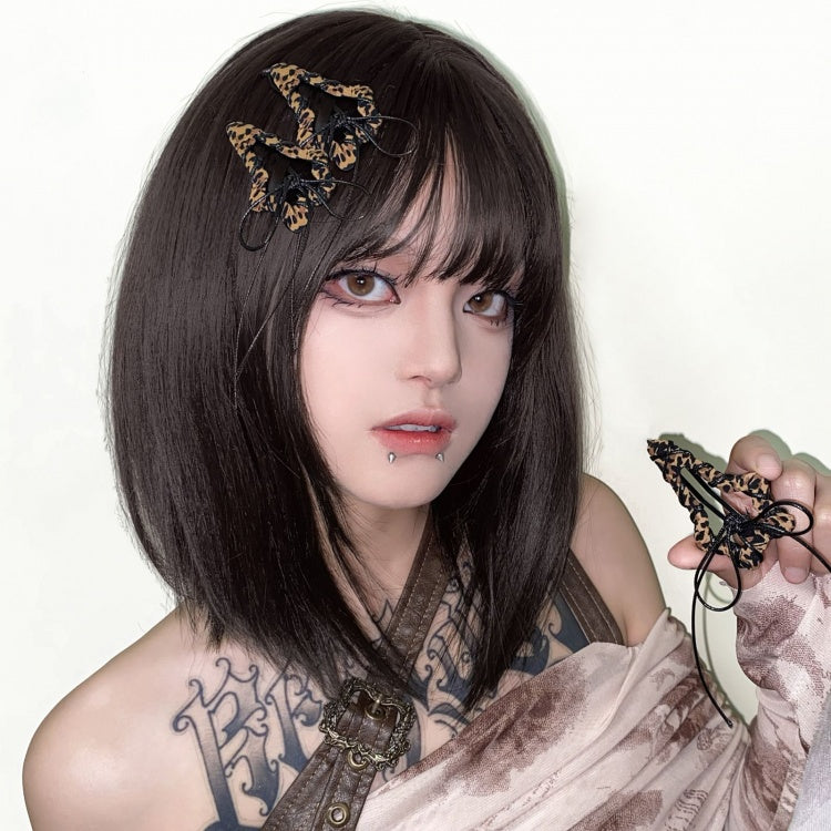 Braune Leopard Punk Sternförmige Haarspange