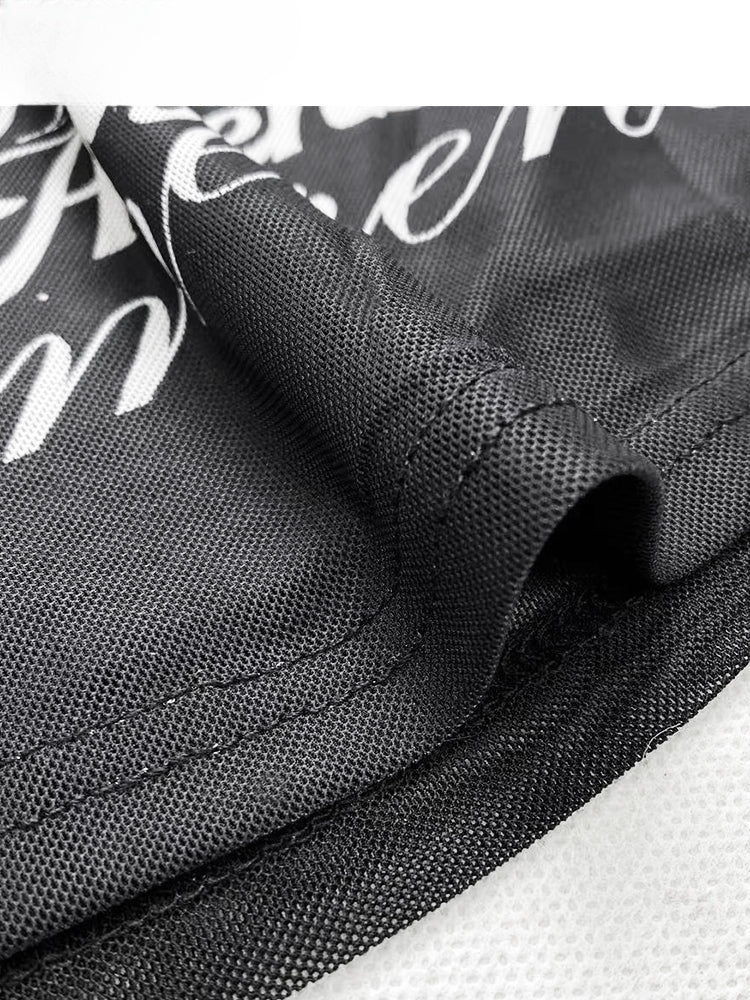 Y2K Schwarzes, halbtransparentes Top mit Rundhalsausschnitt und Rüschenärmeln, glamouröses Grafik-Top