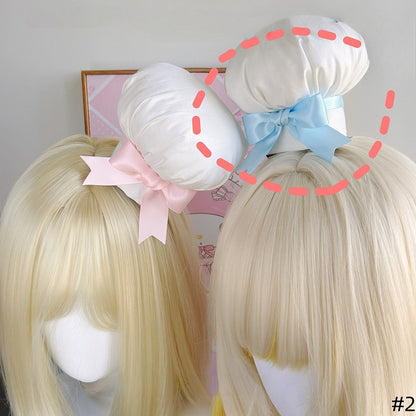 2 Chef Bowknot Sweet Color Large-sized With Hairclip Hat Options Cute And