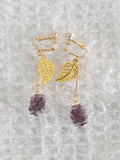 Green Leaf Purple - Fresh Grape / Lolita Clips Crystal Ear style