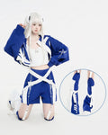Colorblock Klein Design Landmine-Inspired Blue White Shorts Modular Tech