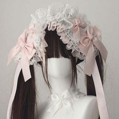 Hairband Lace Bow Ruffled (Multi-Colorways)