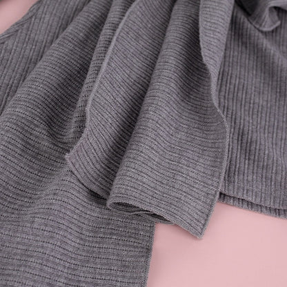 Gray Off-Shoulder Long-Sleeve Top with Big Bow Detail - serendipity
