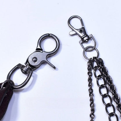 ブラック スチームパンク ウエストベルト クロスチャーム ウエストチェーン