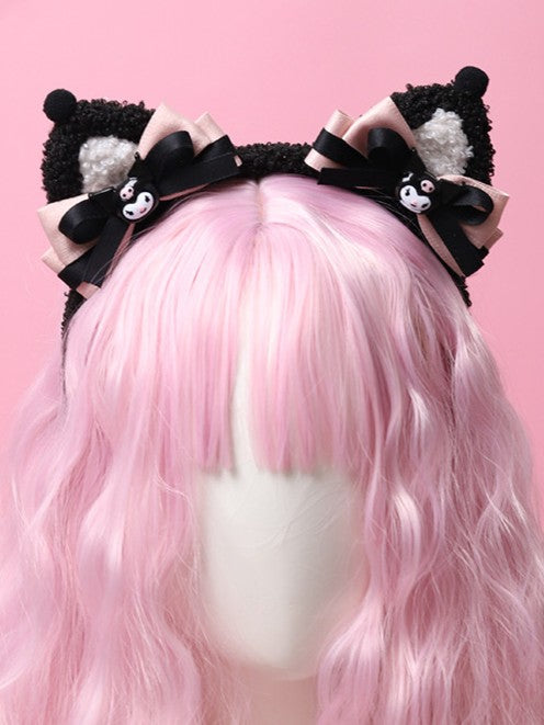 KC Ear Black 2 Lolita Pink Options Sweet-edgy Cat