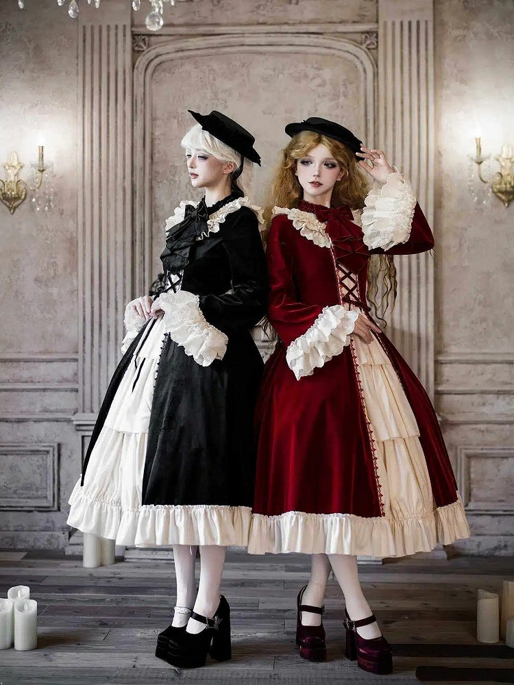 Jabot / Black Bowtie Red