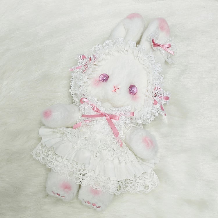 Standing-eared Convertible Strap Bag with Bowknot Accents Pink Bunny