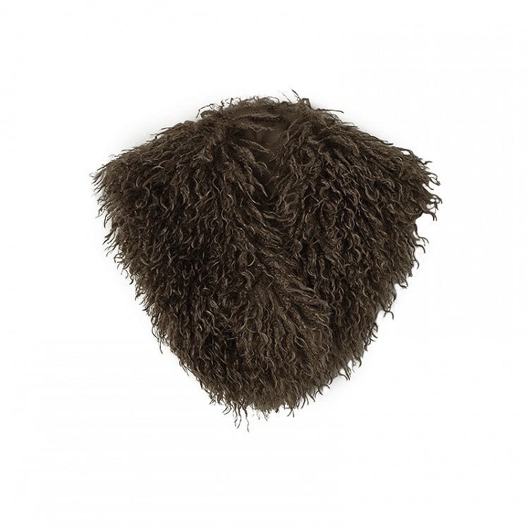 Black Coffee Faux Fur Collar