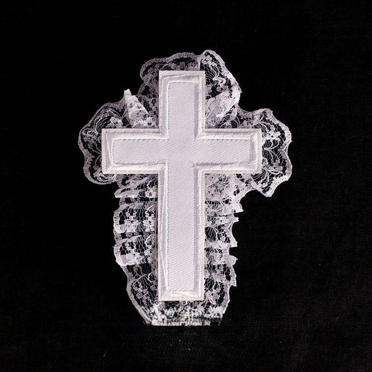 Trim Lace Hairclip Cross Black/White