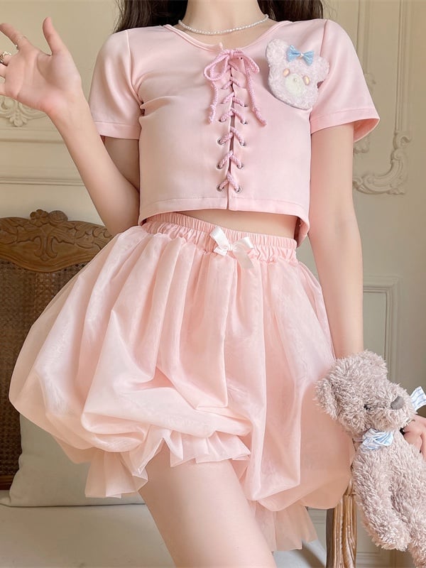 Bloomers Pink Puffy Lolita Organdy