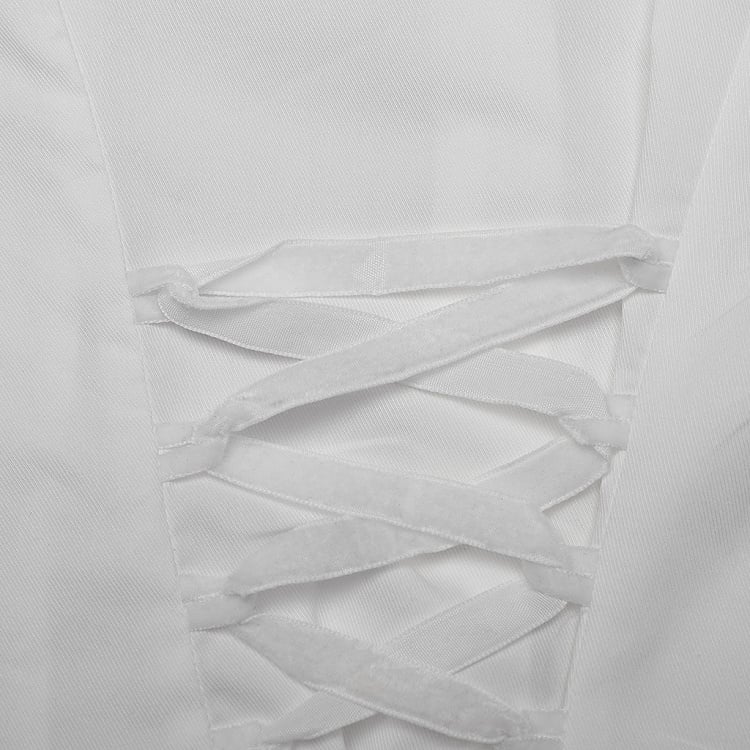 Retro Wide Goth Shirt Shoulder White