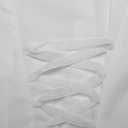 Retro Wide Goth Shirt Shoulder White