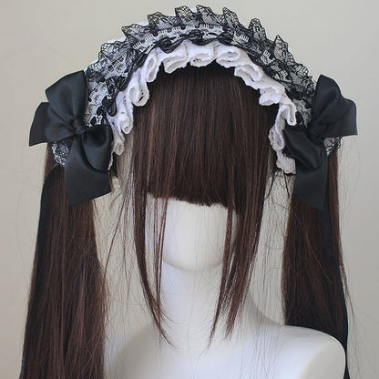 Bowknot Details Lace Trim Hairband