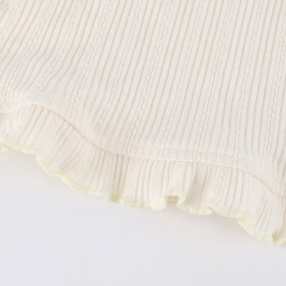 Kawaii Beige Camisole Top with Plush Puppy Accent for Autumn - serendipity